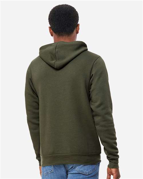 BELLA + CANVAS Unisex Sponge Fleece Hoodie Sweatshirt - 3719 - 3719C Military Green