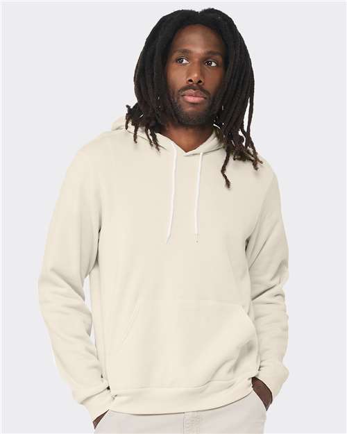 BELLA + CANVAS Unisex Sponge Fleece Hoodie Sweatshirt - 3719 - 3719C Natural