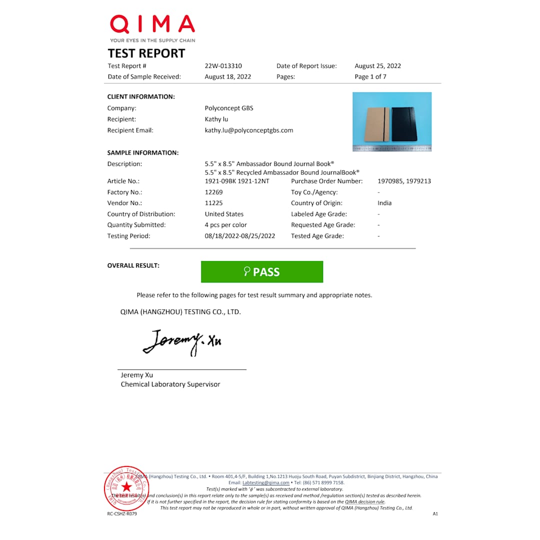 FSC&#174; Mix 5.5&quot; x 8.5&quot; Ambassador Bound Journal - 1921-09 Black