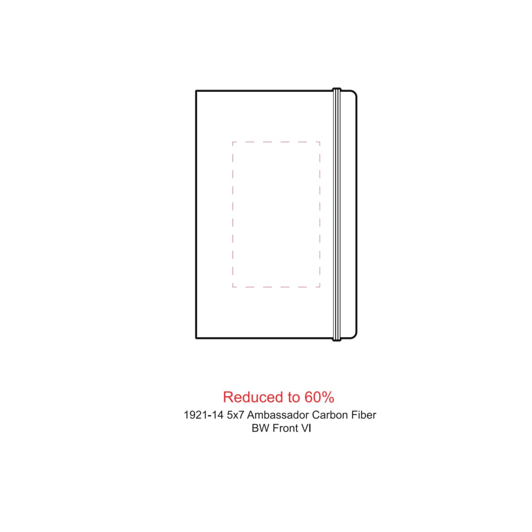 5.5" x 8.5" Ambassador Carbon Fiber JournalBook® - 1921-14 Black