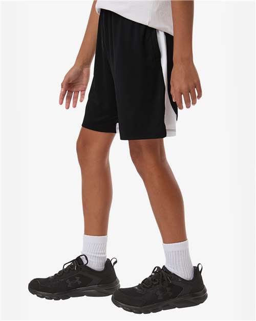 Under Armour Youth Tech Vent Athletic Shorts - 6000589 Black- White