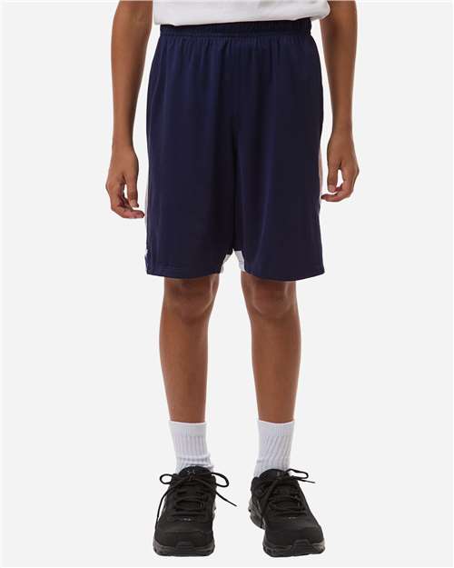 Under Armour Youth Tech Vent Athletic Shorts - 6000589 Midnight Navy- White