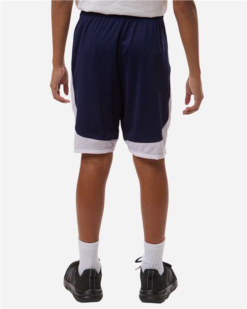 Under Armour Youth Tech Vent Athletic Shorts - 6000589 Midnight Navy- White