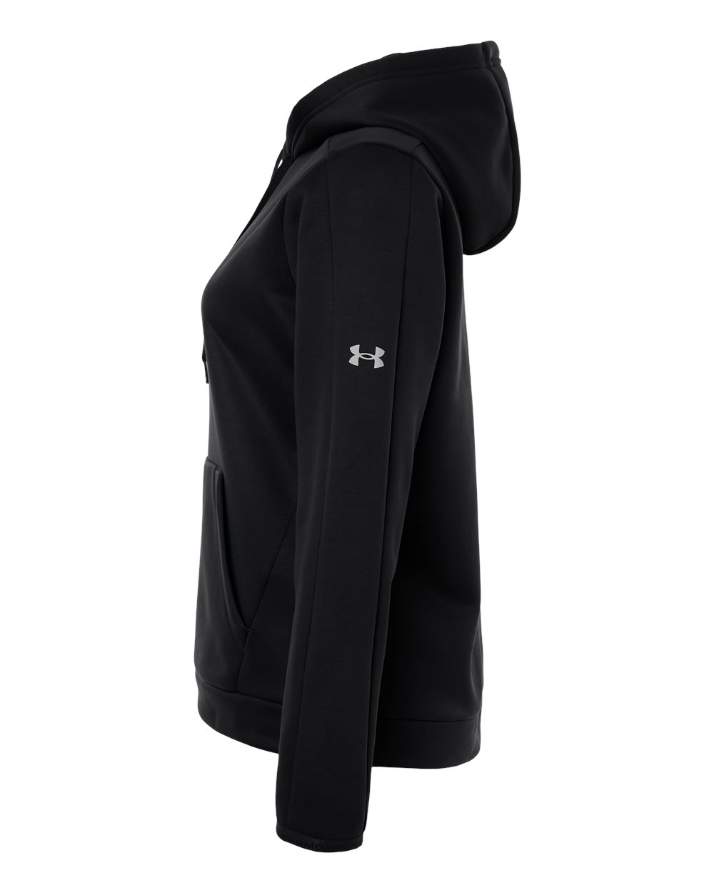 Under Armour Women's Armour Fleece Pro Hooded Sweatshirt - 6010943 Black- White