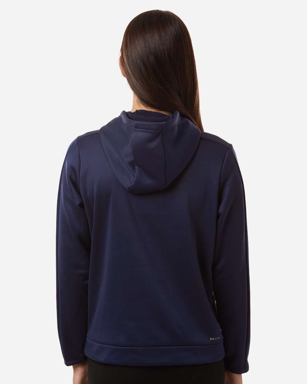 Under Armour Women's Armour Fleece Pro Hooded Sweatshirt - 6010943 Midnight Navy- White