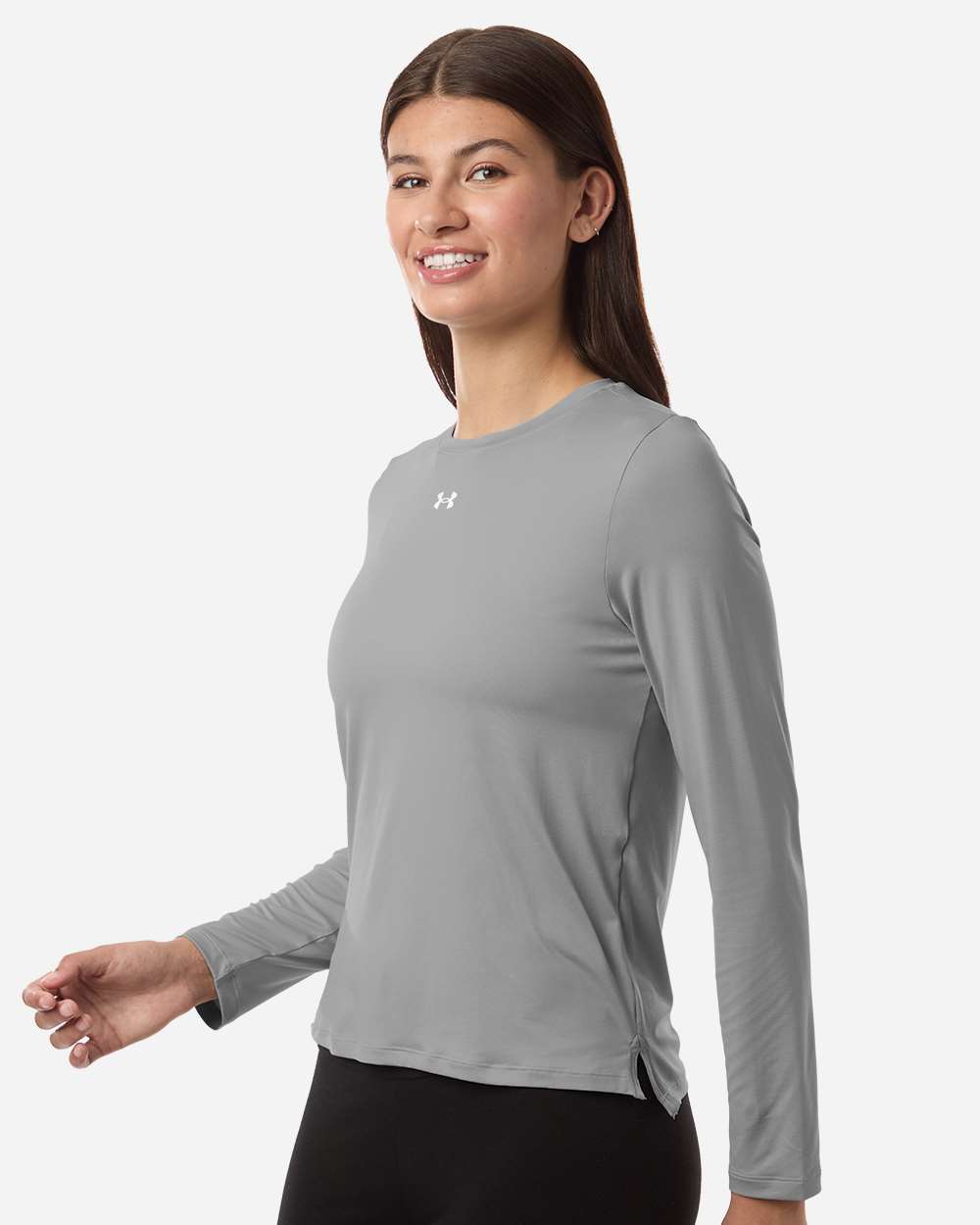 Under Armour Women's Team Vanish Long Sleeve T-Shirt - 6014457 Mod Grey- White