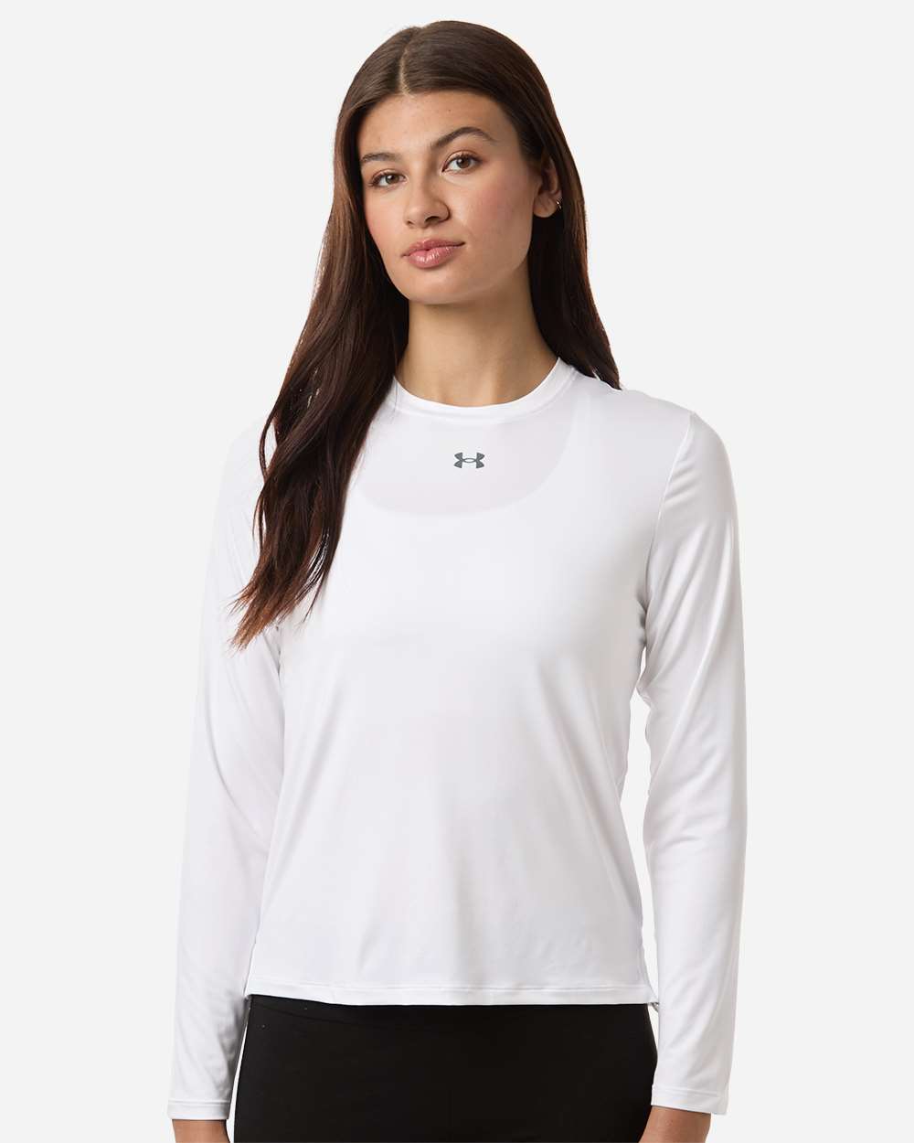 Under Armour Women's Team Vanish Long Sleeve T-Shirt - 6014457 White- Pitch Grey