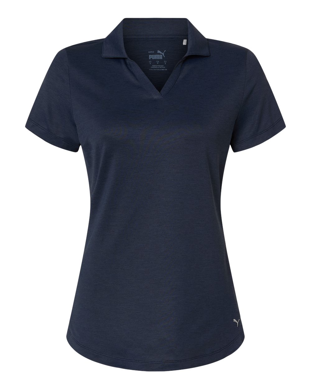 Puma Golf Womens Icon Heather Polo - 631051 Deep Navy Heather