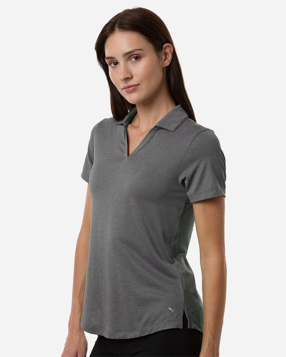 Puma Golf Womens Icon Heather Polo - 631051 Slate Sky Heather