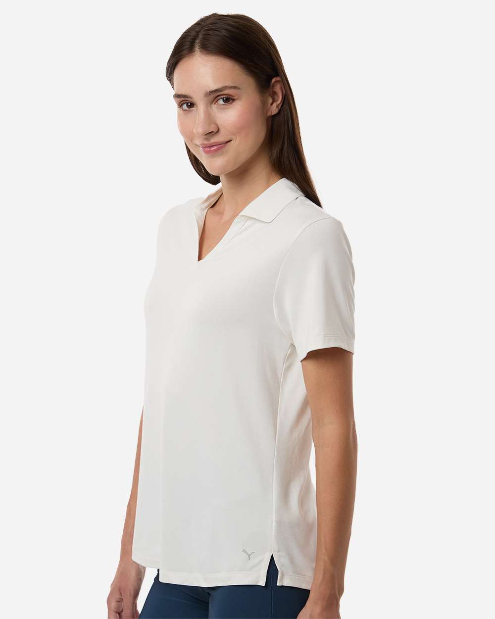 Puma Golf Womens Icon Heather Polo - 631051 Warm White Heather