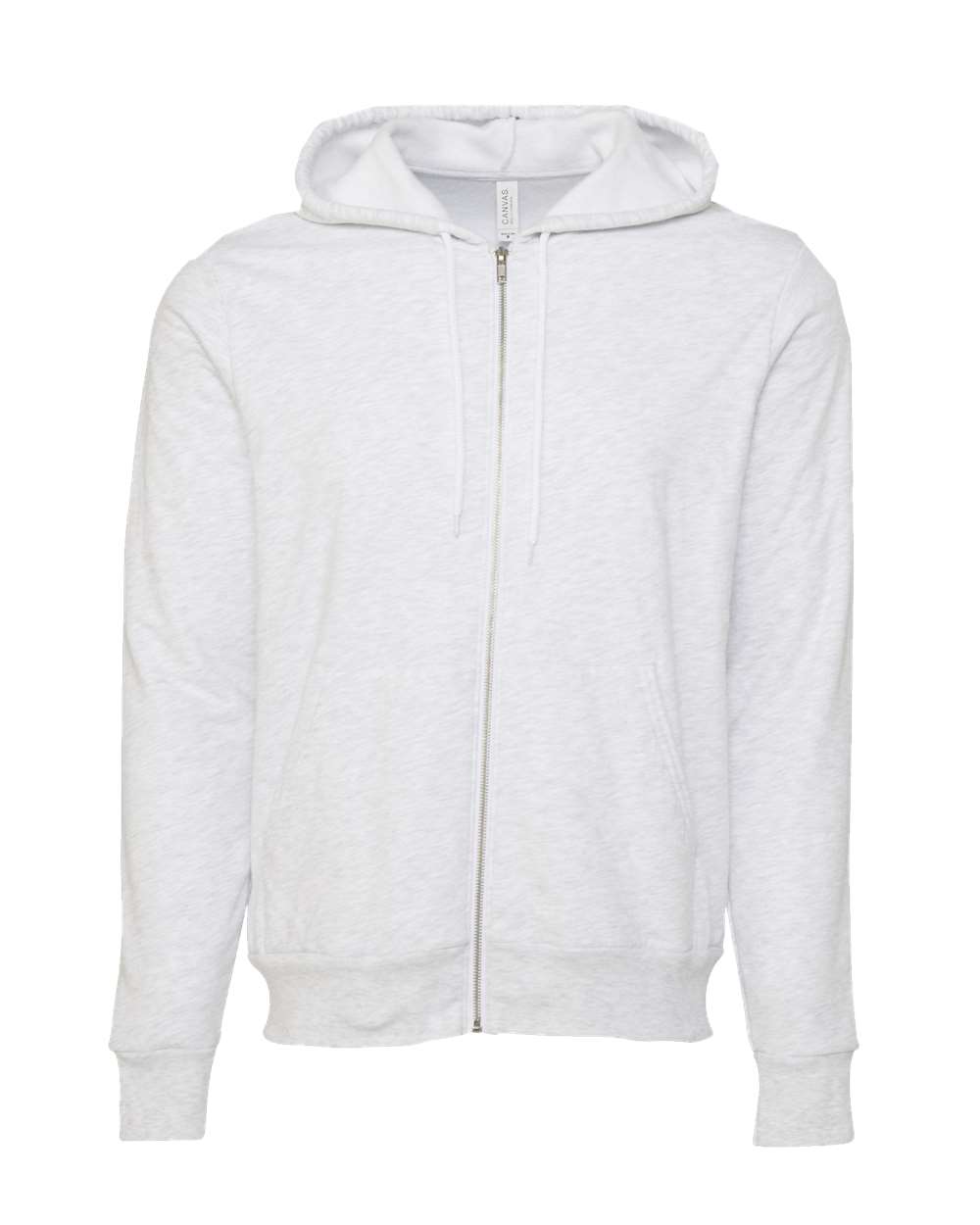 BELLA + CANVAS Unisex Sponge Fleece Full-Zip Hoodie Sweatshirt - 3739 Ash