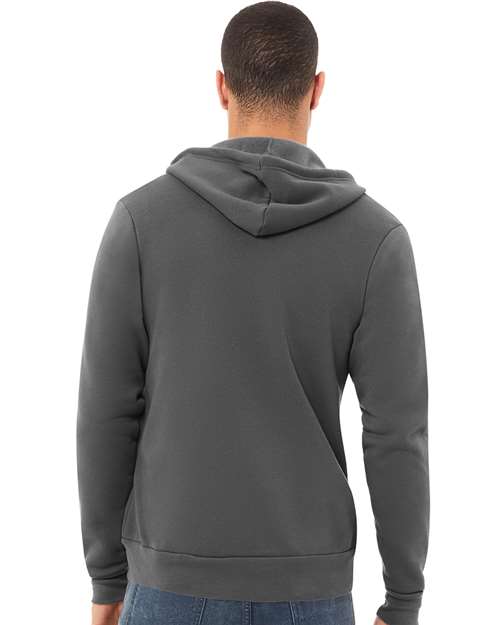 BELLA + CANVAS Unisex Sponge Fleece Full-Zip Hoodie Sweatshirt - 3739 Asphalt