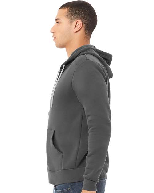 BELLA + CANVAS Unisex Sponge Fleece Full-Zip Hoodie Sweatshirt - 3739 Asphalt