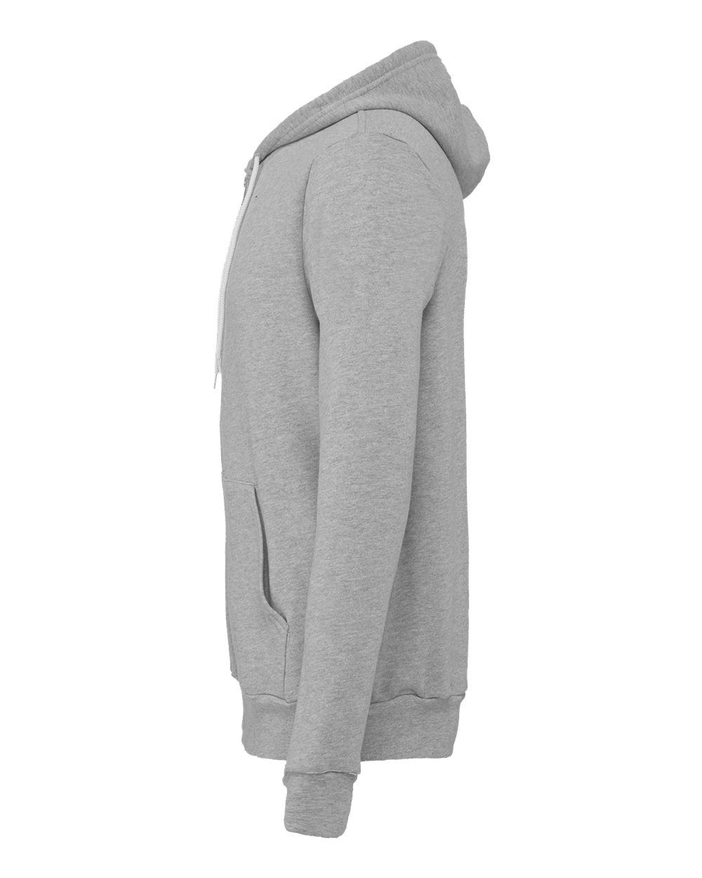 BELLA + CANVAS Unisex Sponge Fleece Full-Zip Hoodie Sweatshirt - 3739 Athletic Heather