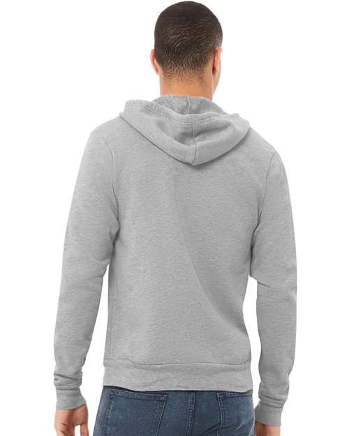 BELLA + CANVAS Unisex Sponge Fleece Full-Zip Hoodie Sweatshirt - 3739 Athletic Heather