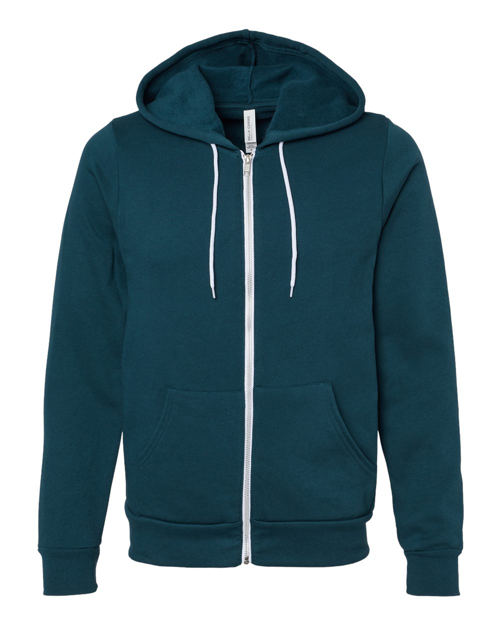 BELLA + CANVAS Unisex Sponge Fleece Full-Zip Hoodie Sweatshirt - 3739 Atlantic