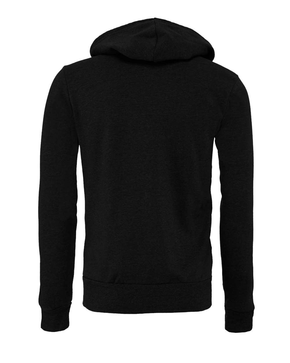 BELLA + CANVAS Unisex Sponge Fleece Full-Zip Hoodie Sweatshirt - 3739 Black Heather