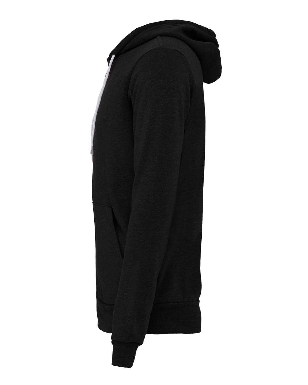 BELLA + CANVAS Unisex Sponge Fleece Full-Zip Hoodie Sweatshirt - 3739 Black Heather