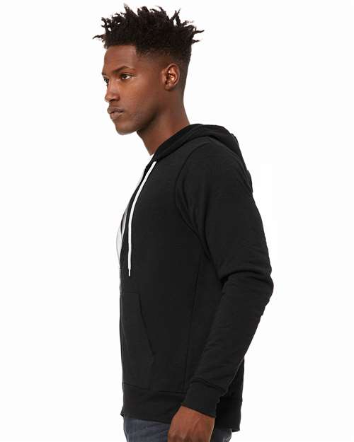 BELLA + CANVAS Unisex Sponge Fleece Full-Zip Hoodie Sweatshirt - 3739 Black Heather