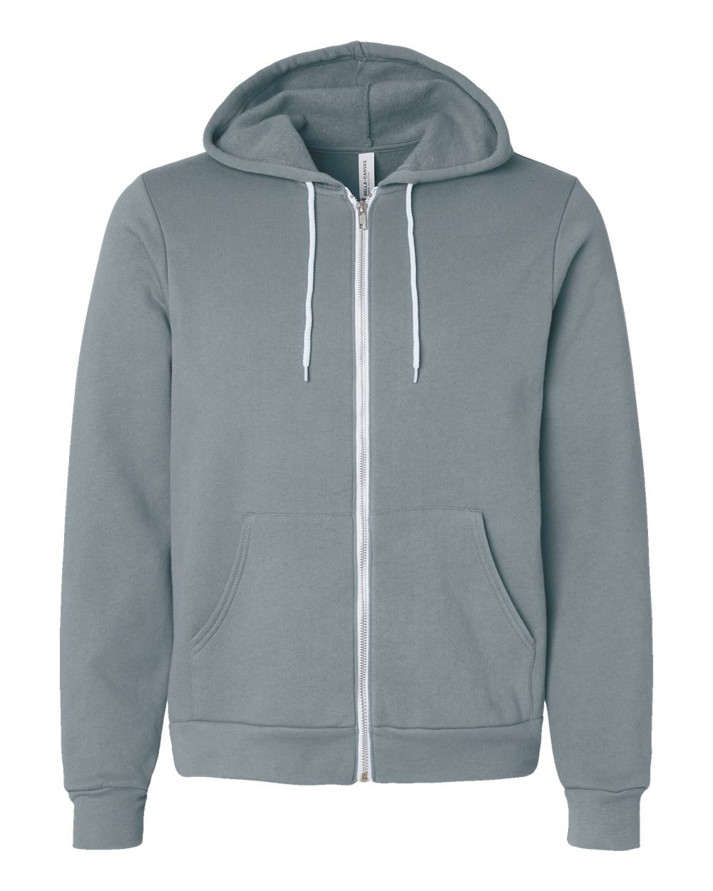 BELLA + CANVAS Unisex Sponge Fleece Full-Zip Hoodie Sweatshirt - 3739 Blue Storm