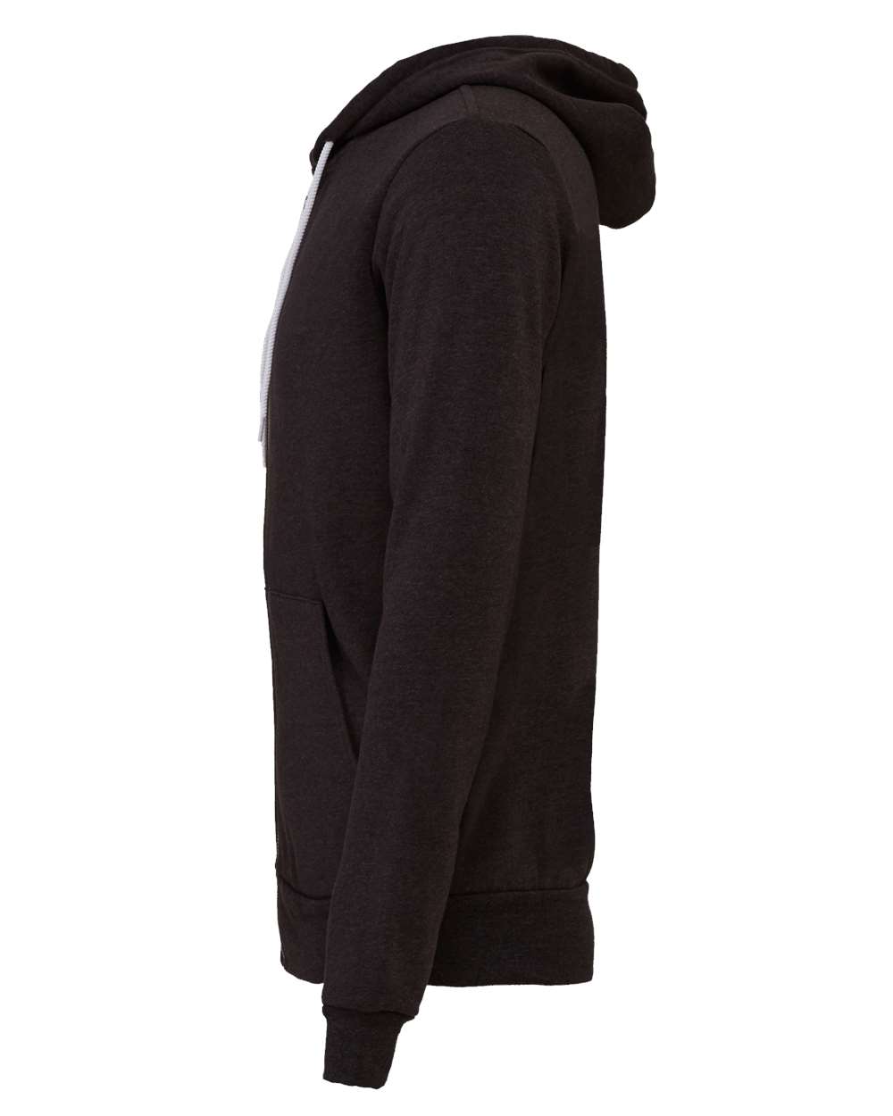 BELLA + CANVAS Unisex Sponge Fleece Full-Zip Hoodie Sweatshirt - 3739 Dark Grey Heather