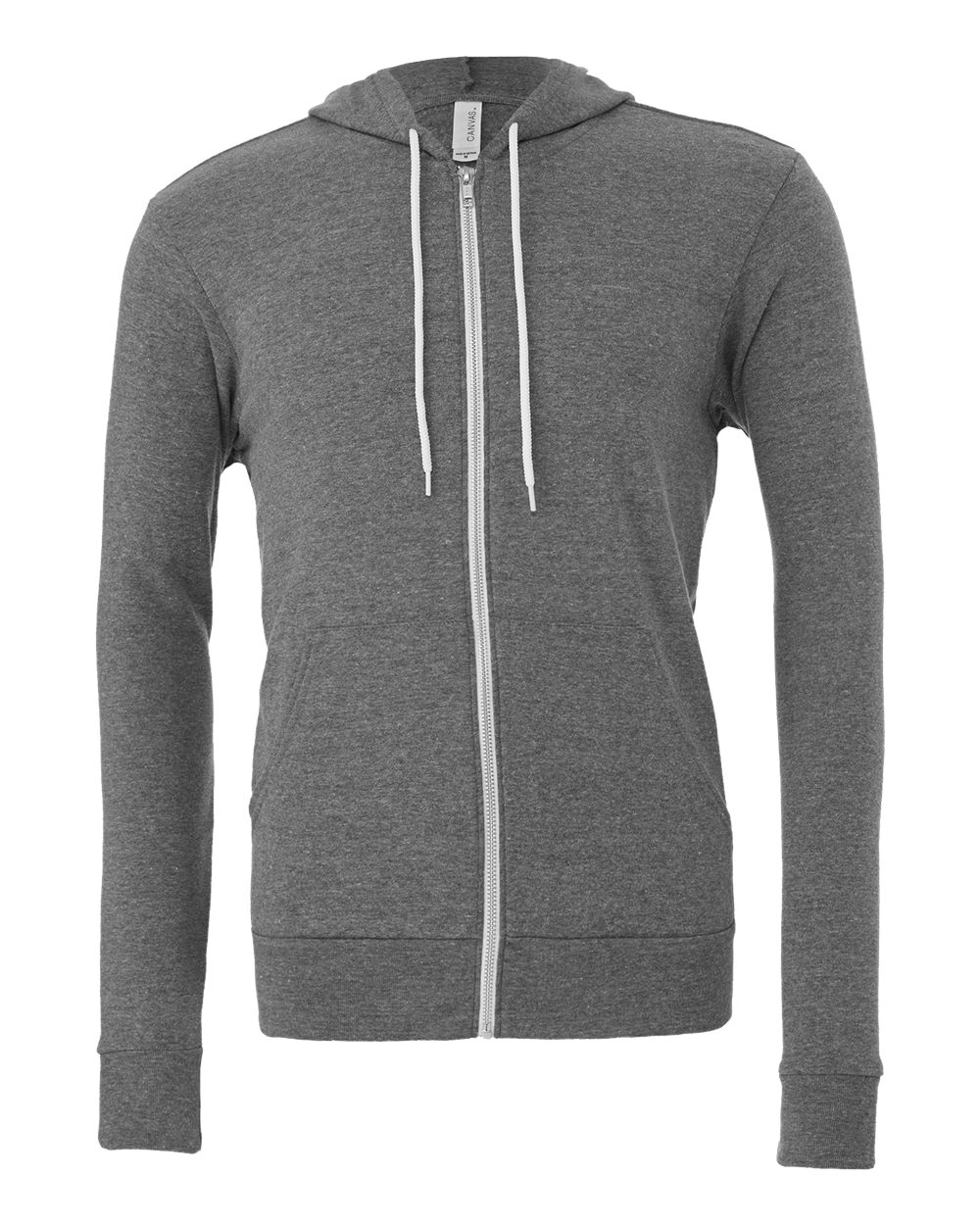 BELLA + CANVAS Unisex Sponge Fleece Full-Zip Hoodie Sweatshirt - 3739 Deep Heather