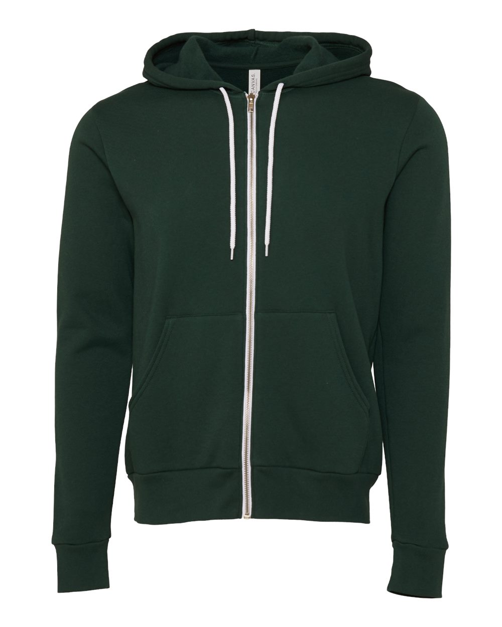 BELLA + CANVAS Unisex Sponge Fleece Full-Zip Hoodie Sweatshirt - 3739 Forest