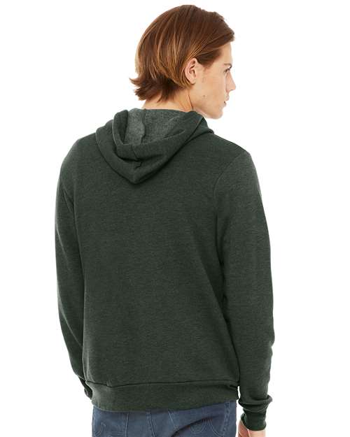 BELLA + CANVAS Unisex Sponge Fleece Full-Zip Hoodie Sweatshirt - 3739 Heather Forest