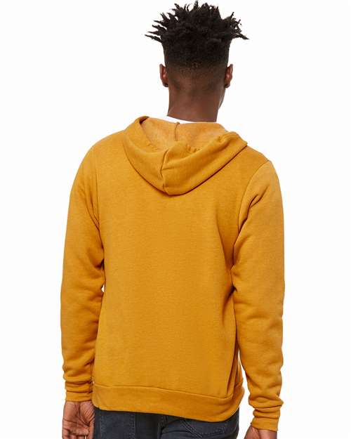 BELLA + CANVAS Unisex Sponge Fleece Full-Zip Hoodie Sweatshirt - 3739 Heather Mustard