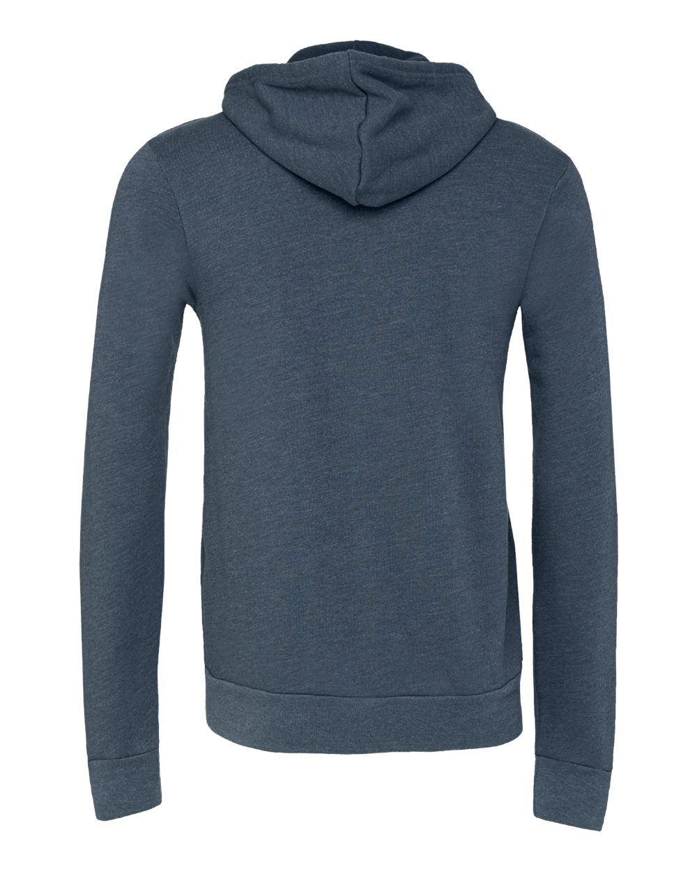 BELLA + CANVAS Unisex Sponge Fleece Full-Zip Hoodie Sweatshirt - 3739 Heather Navy
