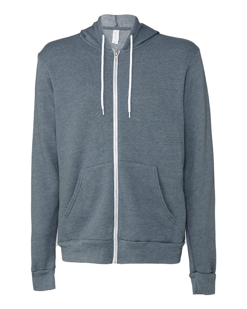 BELLA + CANVAS Unisex Sponge Fleece Full-Zip Hoodie Sweatshirt - 3739 Heather Slate