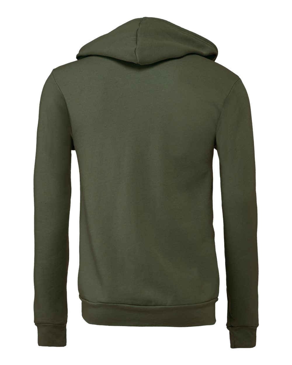 BELLA + CANVAS Unisex Sponge Fleece Full-Zip Hoodie Sweatshirt - 3739 Military Green