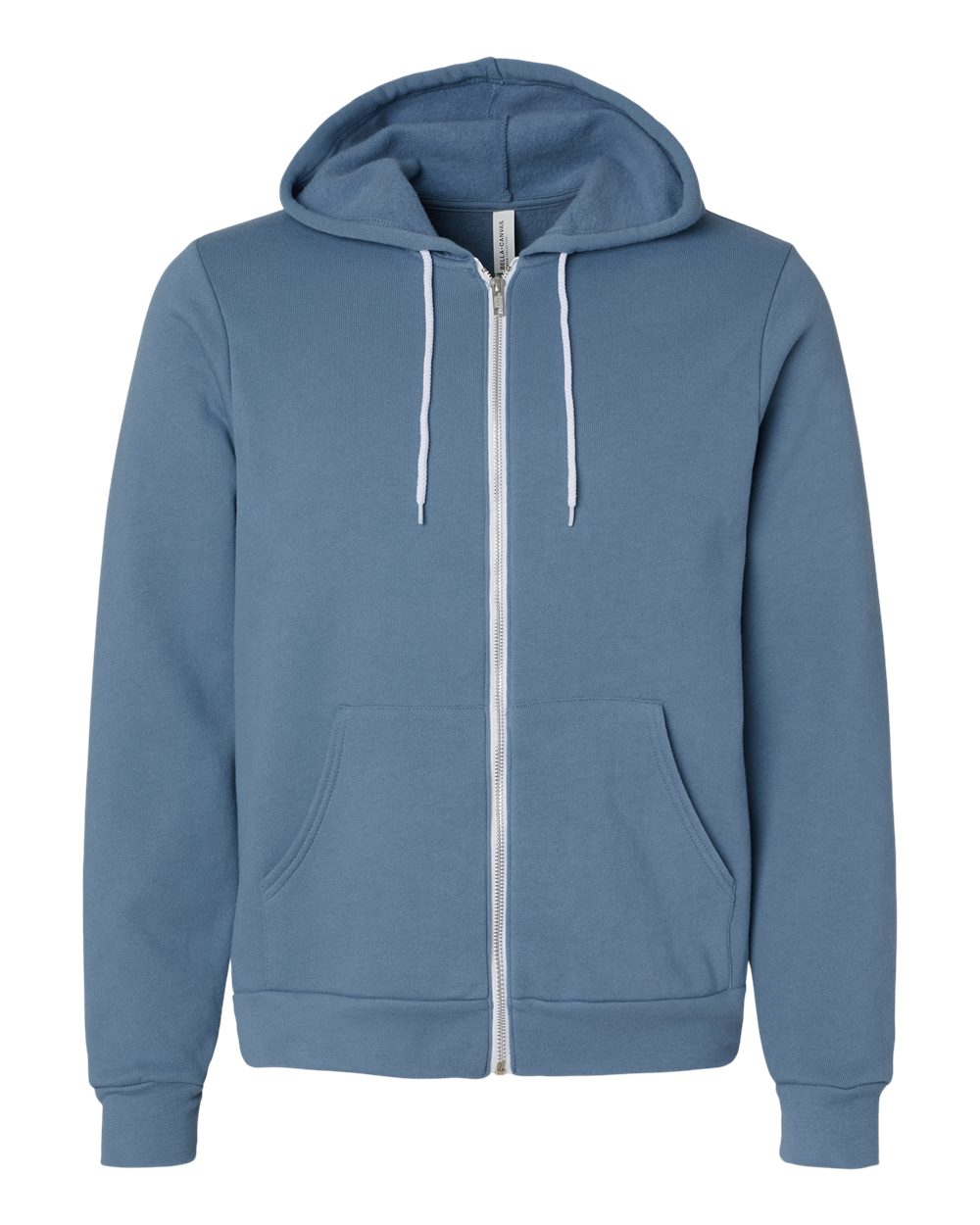 BELLA + CANVAS Unisex Sponge Fleece Full-Zip Hoodie Sweatshirt - 3739 Steel Blue
