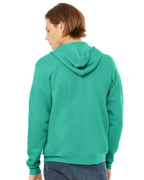 BELLA + CANVAS Unisex Sponge Fleece Full-Zip Hoodie Sweatshirt - 3739 Teal