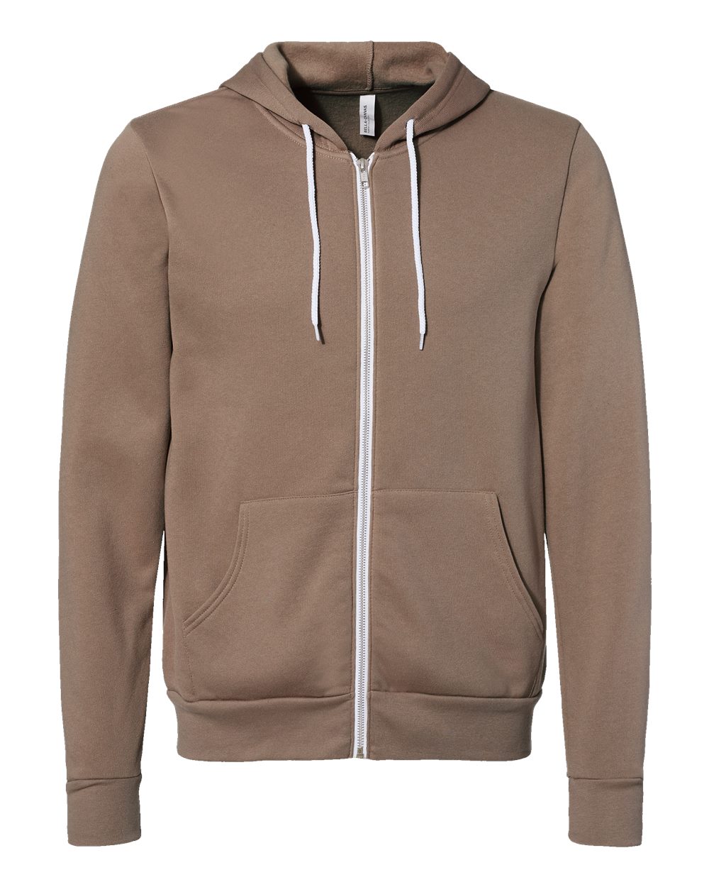BELLA + CANVAS Unisex Sponge Fleece Full-Zip Hoodie Sweatshirt - 3739 Vintage Brown
