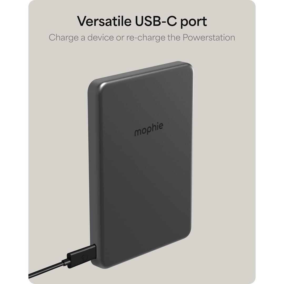 mophie mophie Slim 5,000 mAh Qi 2 Wireless Power Bank - 7124-33 Gray