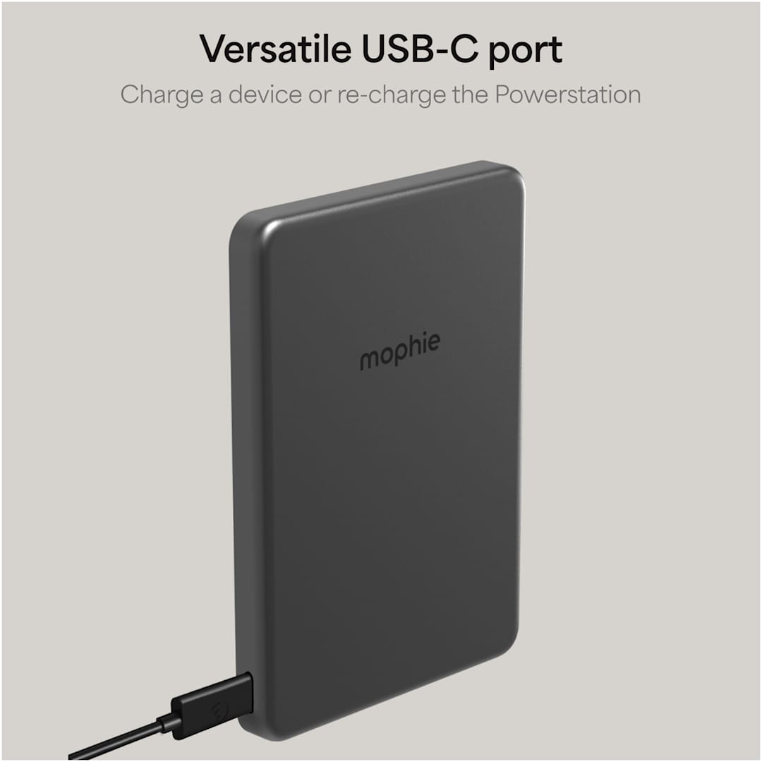 mophie mophie Slim 5,000 mAh Qi 2 Wireless Power Bank - 7124-33 Gray
