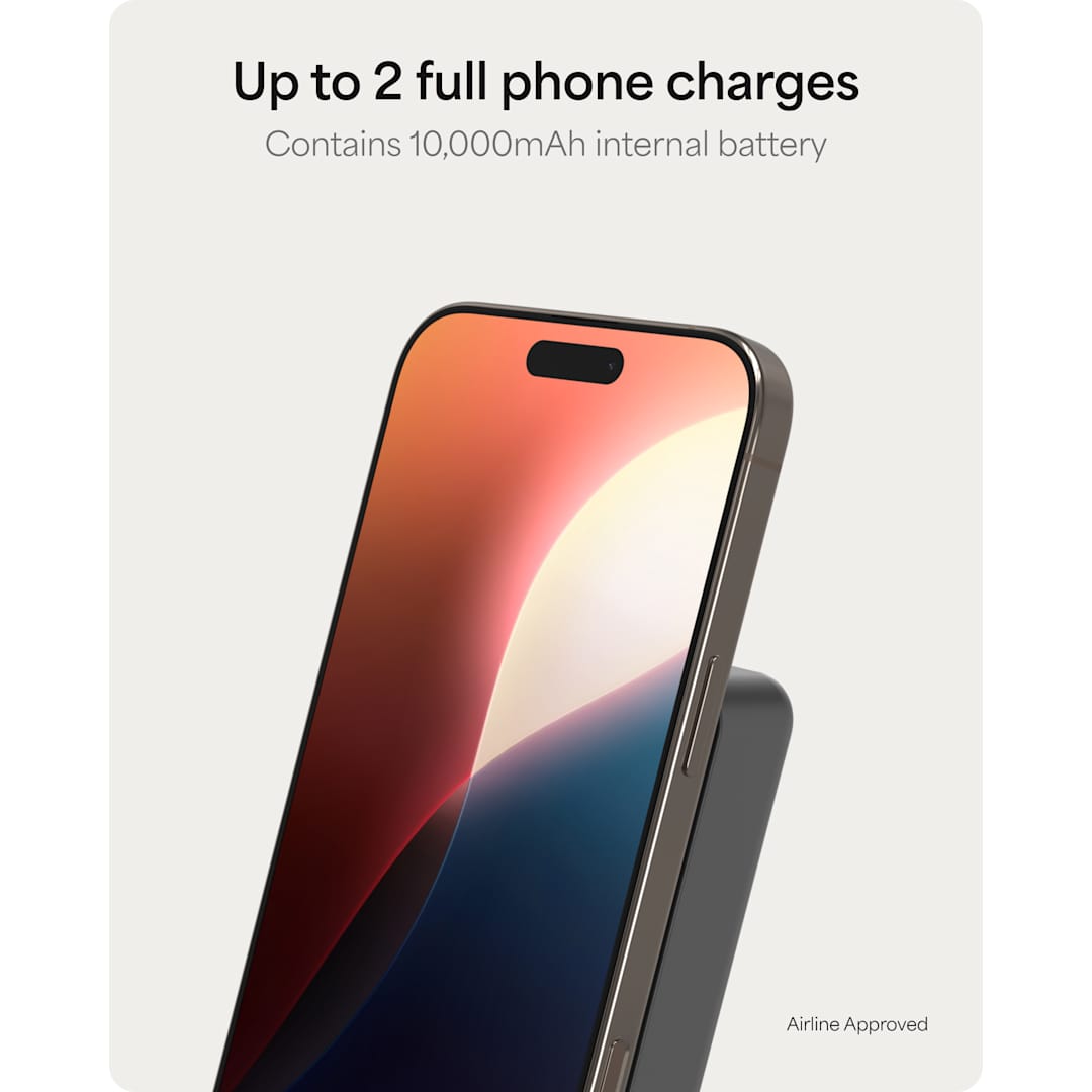 mophie mophie Slim 10,000 mAh Qi 2 Wireless Power Bank - 7124-34 Gray