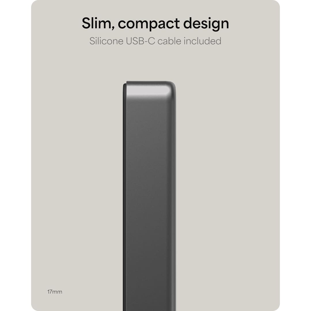 mophie mophie Slim 10,000 mAh Qi 2 Wireless Power Bank - 7124-34 Gray