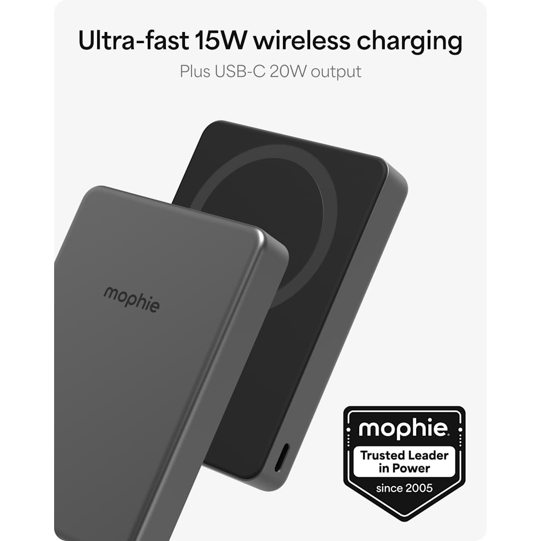 mophie mophie Slim 10,000 mAh Qi 2 Wireless Power Bank - 7124-34 Gray