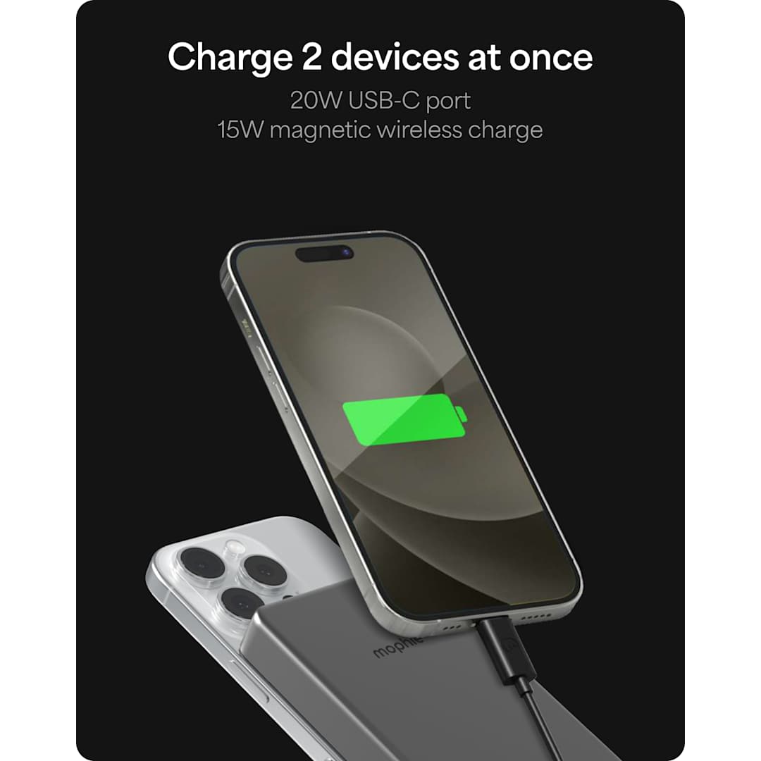 mophie mophie Slim 10,000 mAh Qi 2 Wireless Power Bank - 7124-34 Gray