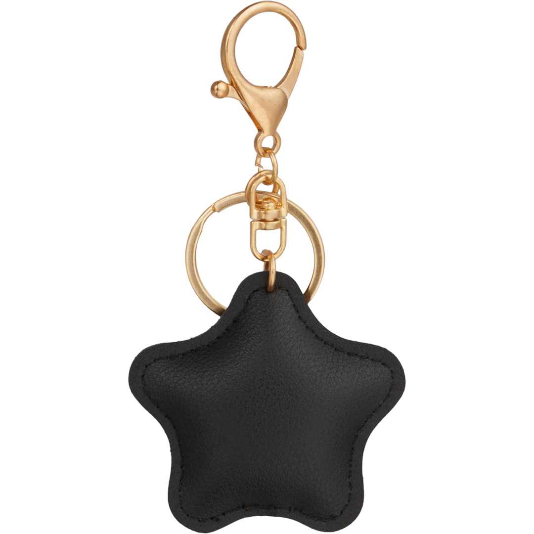 Star Leather Keychain - SM-2291 Black