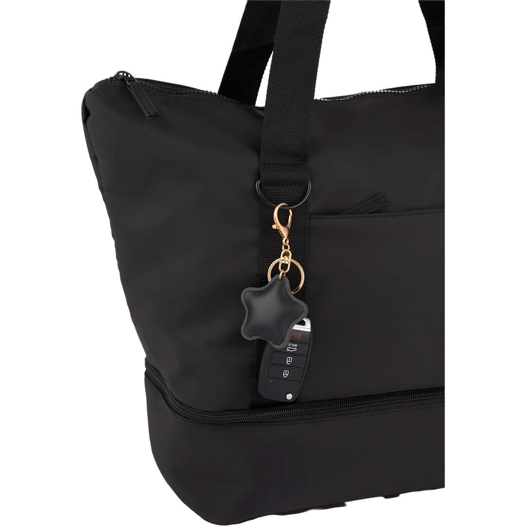 Star Leather Keychain - SM-2291 Black