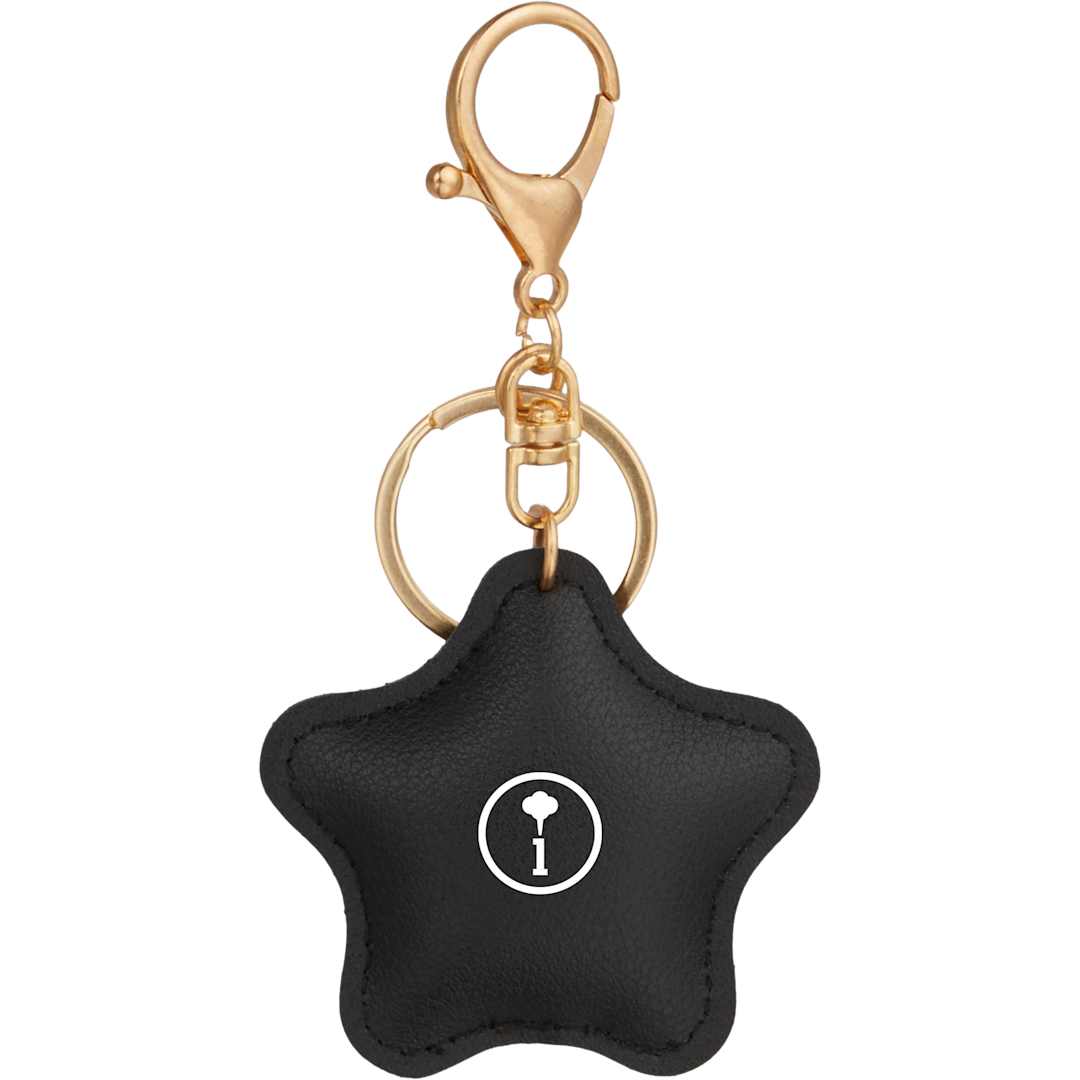 Star Leather Keychain - SM-2291 Black