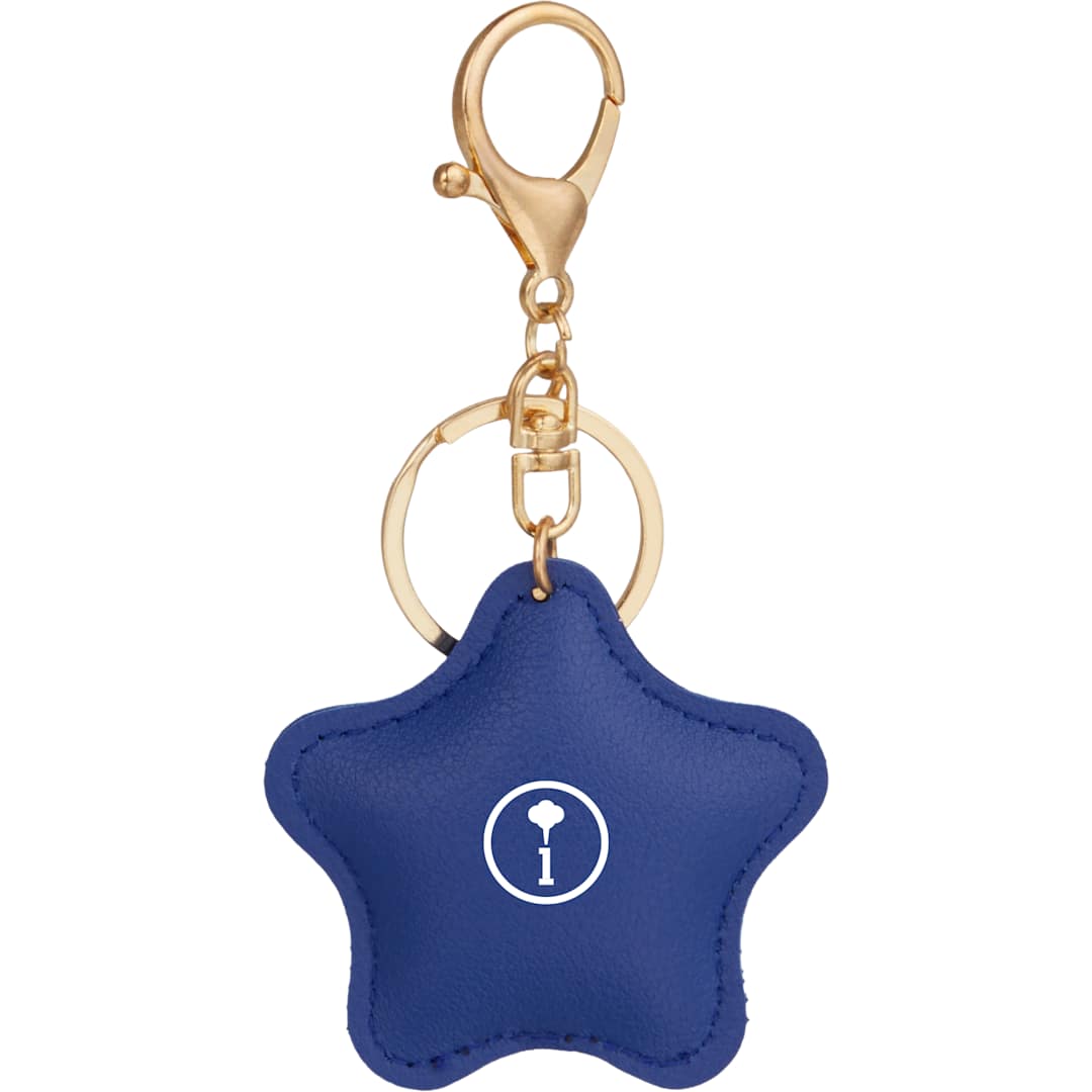 Star Leather Keychain - SM-2291 Blue