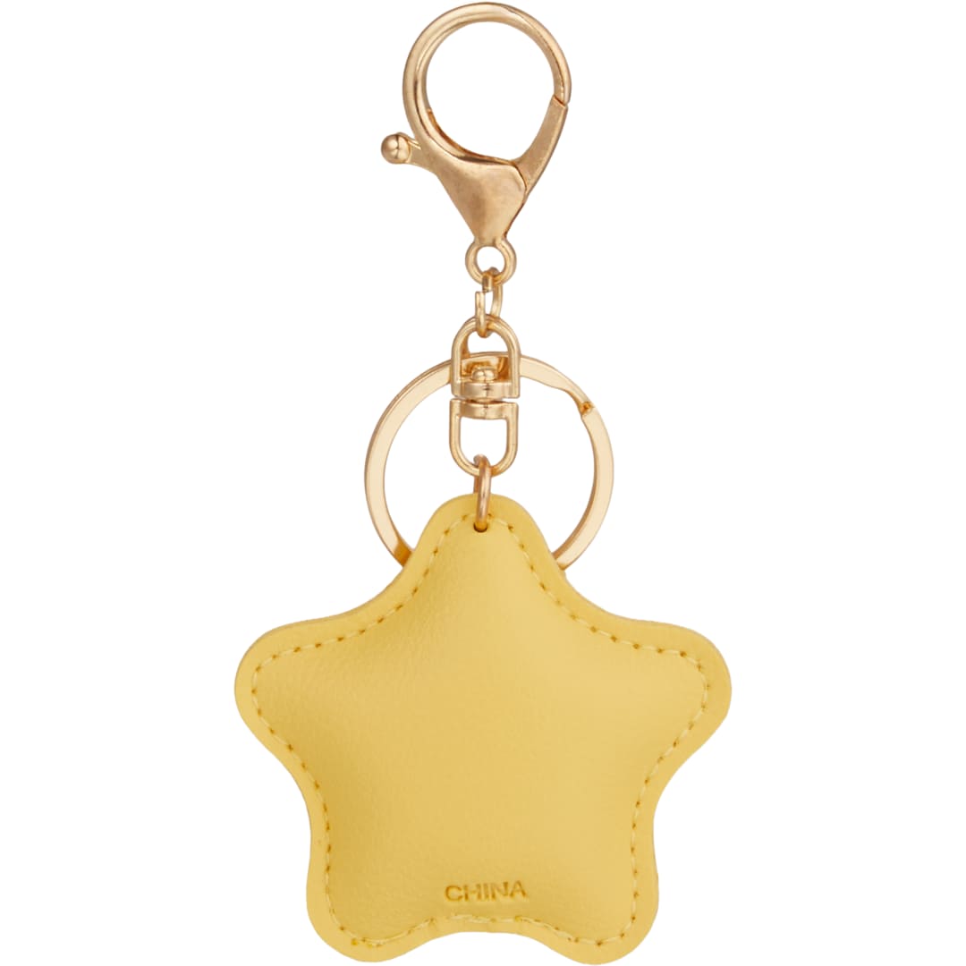 Star Leather Keychain - SM-2291 Yellow