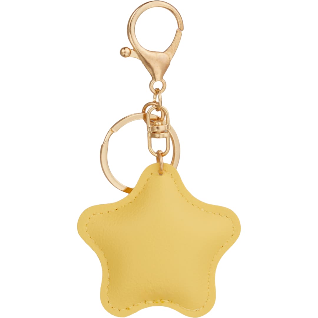 Star Leather Keychain - SM-2291 Yellow