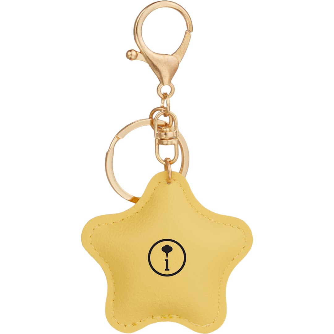 Star Leather Keychain - SM-2291 Yellow