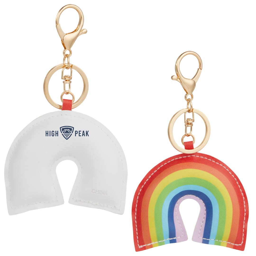 Rainbow Leather Keychain - SM-2292 Pink