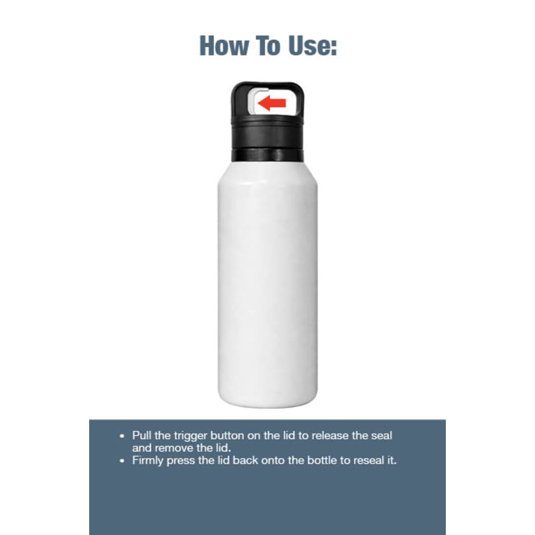 Dawson Insulated Bottle w/ One Touch Lid 18oz - 1602-39 Black